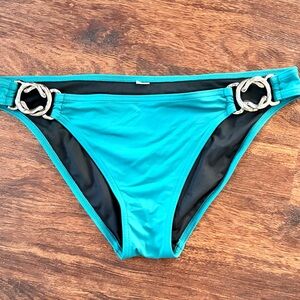 Stylish Teal and Black Women's Swim Bottom